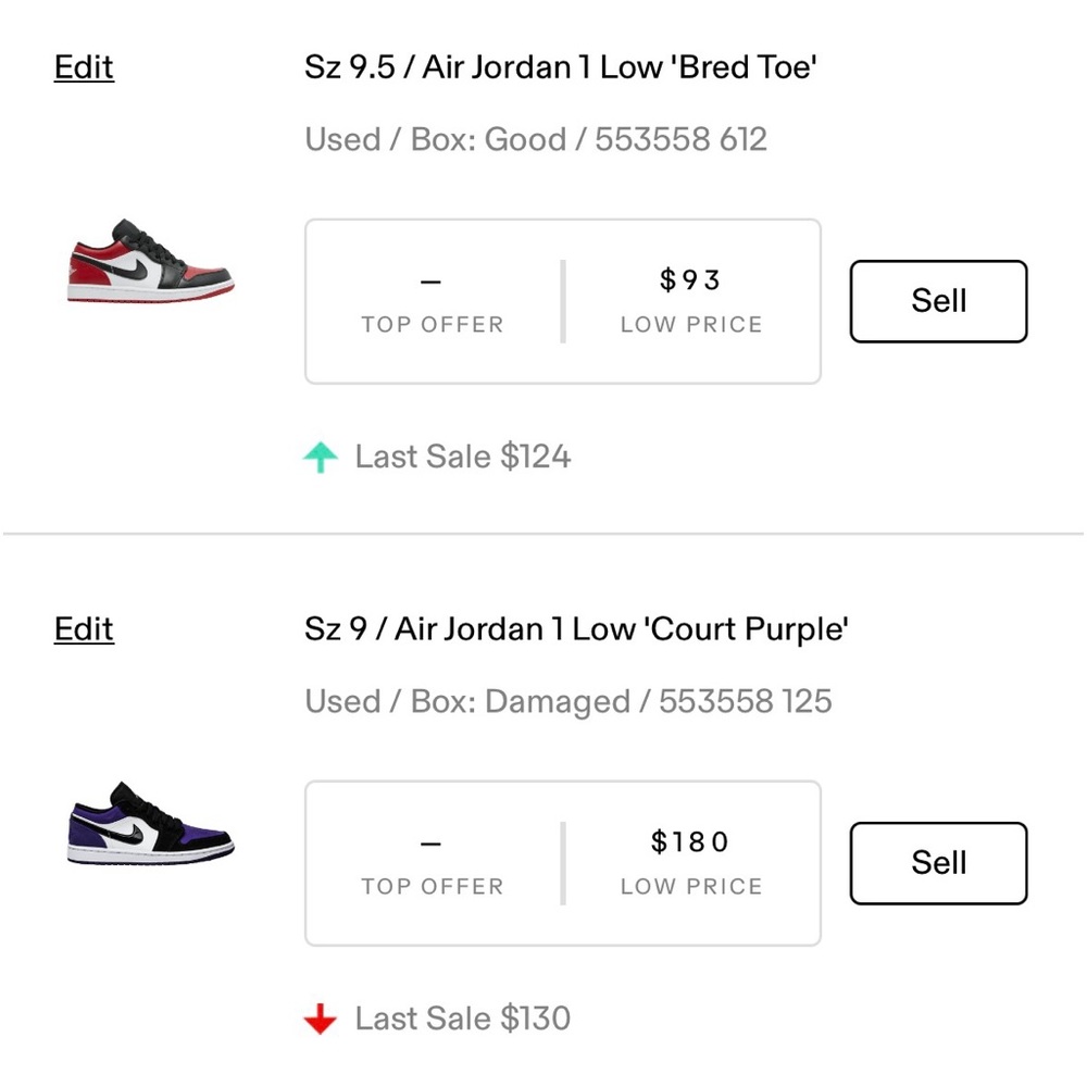 Selling my Jordan 1s